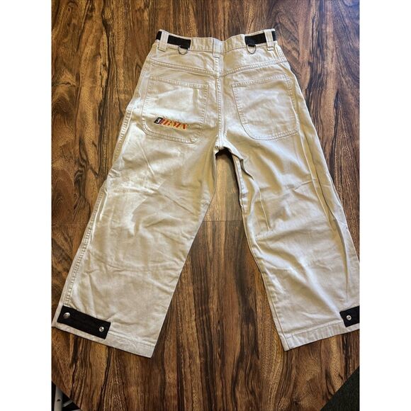Kids Lee Pipes Khaki Jeans Extra Wide Skating Pants BMX Boys M - Picture 1 of 16